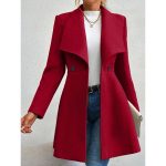 Women's Coats Winter Solid Color Long Sleeve
