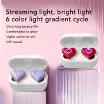 Cute Heart Shaped Bluetooth Earbuds